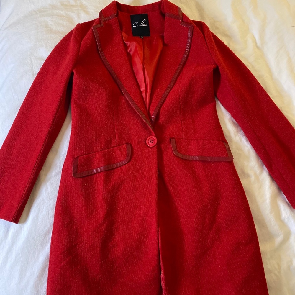 Red C Luce longline blazer from ModCloth